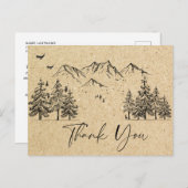 Gesimuleerde bosgebergte van Kraft Briefkaart (Voorkant / Achterkant)