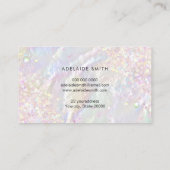 gesimuleerde chunky glitter butterfly logo visitekaartje (Achterkant)