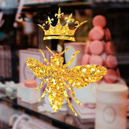 gesimuleerde chunky glitter Queen Bee Raamsticker