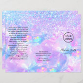 gesimuleerde glitter paarse opal brochure (Voorkant / Achterkant)