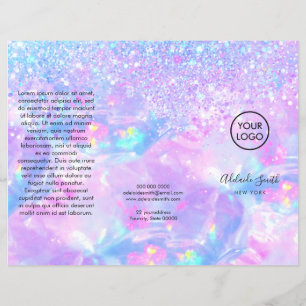 gesimuleerde glitter paarse opal brochure