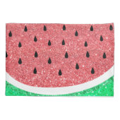 Gesimuleerde glitter watermeloen plak kussensloop (Achterkant)