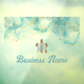 gesimuleerde glitter zee turtle window cling raamsticker (Vel 3)