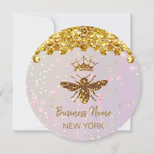 gesimuleerde glitterbij kaart (Voorkant)