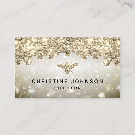 gesimuleerde glitterbij visitekaartje (Voorkant)