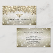 gesimuleerde glitterbij visitekaartje (Voorkant / Achterkant)