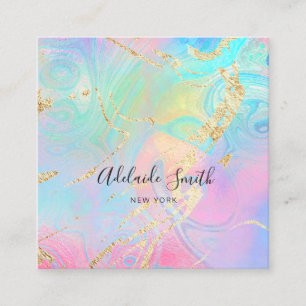 gesimuleerde glitterdetails FAUX irisdecence Vierkante Visitekaartje