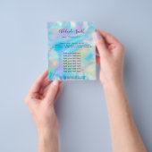 gesimuleerde holografische iriserende achtergrond flyer (Hand)