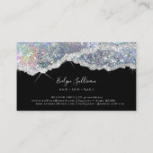 Gesimuleerde iriserende glittervisitekaartje visitekaartje (Achterkant)