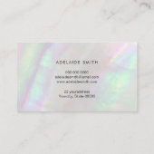 gesimuleerde iriserende schaal visitekaartje (Achterkant)