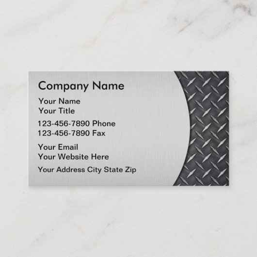 Gesimuleerde metalen Visitekaartjes (Voorkant)