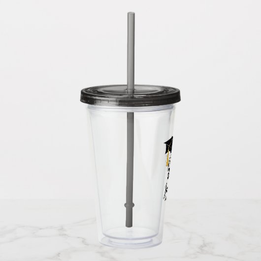 Geslaagd Cap met Tassel Klasse van 2024 Acryl Drinkbeker (Rechts)