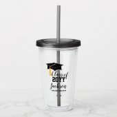 Geslaagd Cap met Tassel Klasse van 2024 Acryl Drinkbeker (Voorkant)