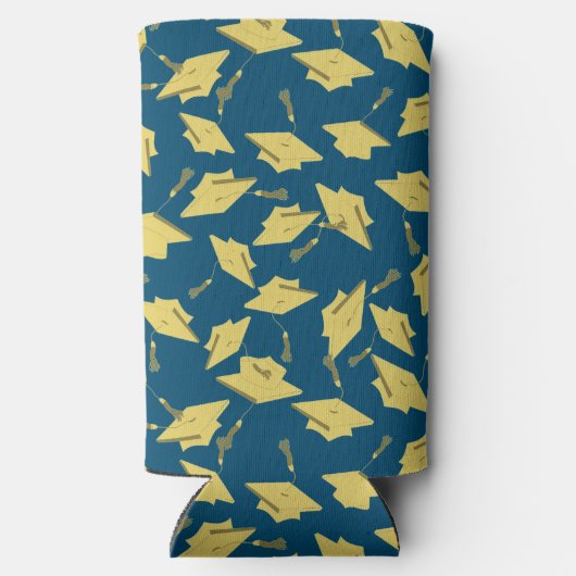 Geslaagd Caps Party Gefeliciteerd Blue & Gold (Achterkant)