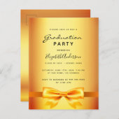 Geslaagd feest gouden uitnodiging (Voorkant / Achterkant)