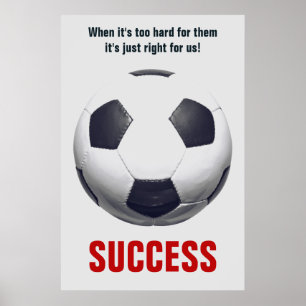 Geslaagd Football Motivatie Inspirerend Poster