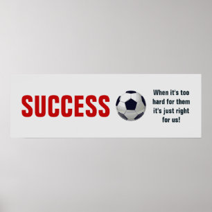 Geslaagd Football Motivatie Inspirerend Poster