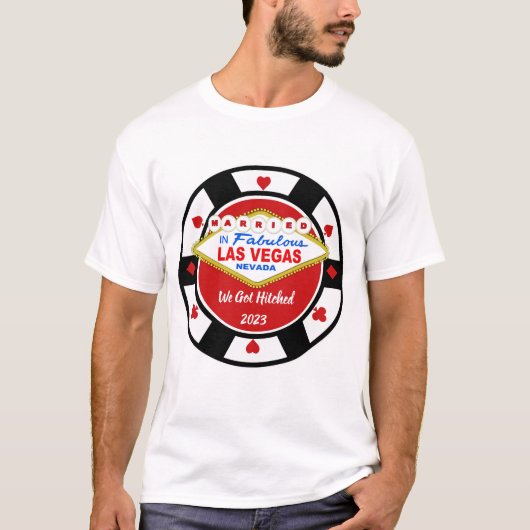 Geslaagd in Vegas Poker Chip T-shirt (Voorkant)