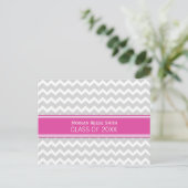 Geslaagd Party Invitation Briefkaart Chevron (Staand voorkant)