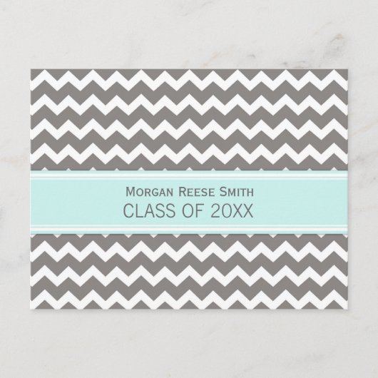 Geslaagd Party Invitation Briefkaart Chevron (Voorkant)