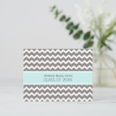 Geslaagd Party Invitation Briefkaart Chevron (Staand voorkant)