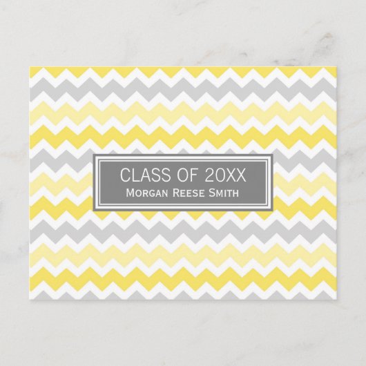 Geslaagd Party Invitation Briefkaart Chevron (Voorkant)