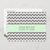 Geslaagd Party Invitation Briefkaart Chevron (Voorkant / Achterkant)