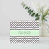 Geslaagd Party Invitation Briefkaart Chevron (Staand voorkant)