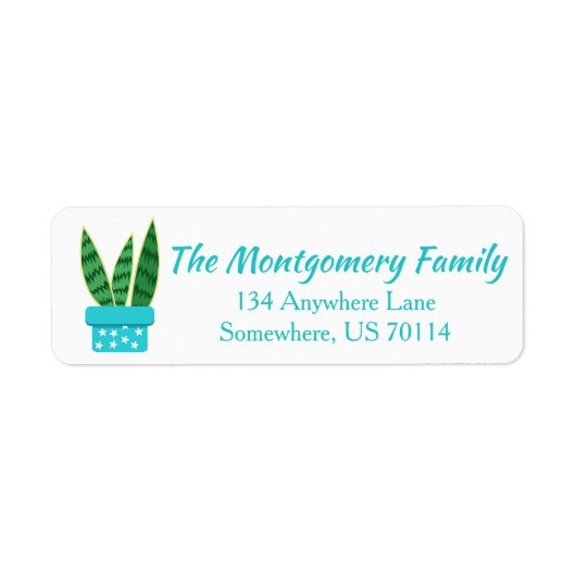 Geslaagd Plant en witte sterren Etiket (Voorkant)