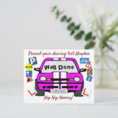 geslaagd rijexamen gefeliciteerd briefkaart (Staand voorkant)