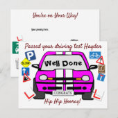 geslaagd rijexamen gefeliciteerd briefkaart (Voorkant / Achterkant)