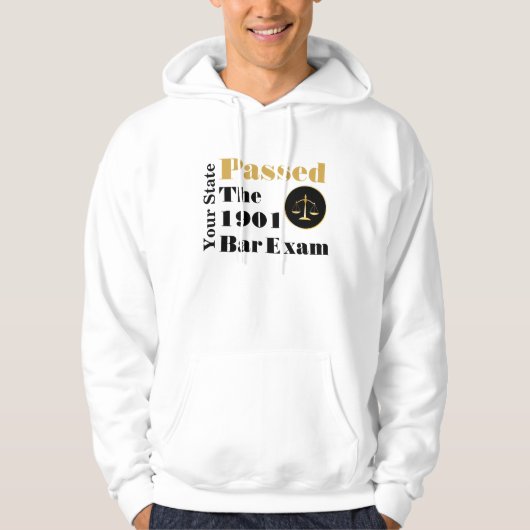 Geslaagd voor het balie-examen (aanpasbaar met sta hoodie (Voorkant)