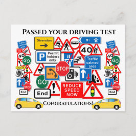 Geslaagd voor je rijexamen ~ Gefeliciteerd! Briefkaart
