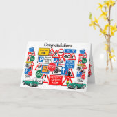 Geslaagd voor je rijexamen ~ Gefeliciteerd! Kaart (Gele Bloem)