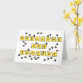 Geslaagd voor spellingsucces kaart (Gele Bloem)