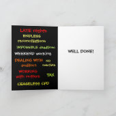 Geslaagde boekhoudkundige examens Accountant Gefel Kaart (Binnen)