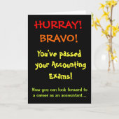 Geslaagde boekhoudkundige examens Accountant Gefel Kaart (Gele Bloem)