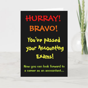 Geslaagde boekhoudkundige examens Accountant Gefel Kaart