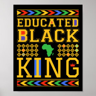 Geslaagde zwarte koning Afrikaanse Dashiki Geschie Poster