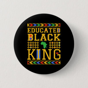 Geslaagde zwarte koning Afrikaanse Dashiki Geschie Ronde Button 5,7 Cm