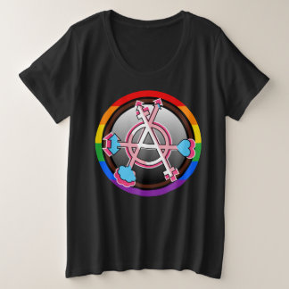Geslacht Anarchie Symbool, embleem op schaakbord Grote Maat T-shirt