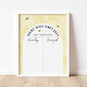 Geslacht bij bijen, foto van jongen of meisjes poster