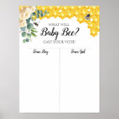 Geslacht bij bijen, foto van jongen of meisjes poster (Voorkant)