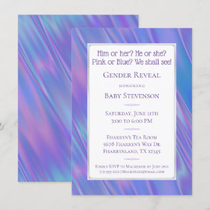 Geslacht Blauw roze Hij of zij gedicht Kaart