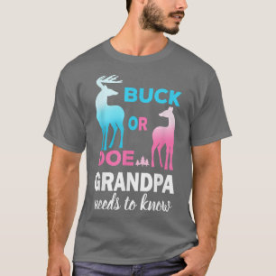 Geslacht Buck of Doe Grandpa onthullen T-shirt