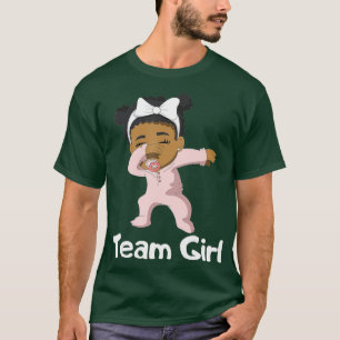 Geslacht Demonstratie Team Girl Cute Dabbing Black T-shirt