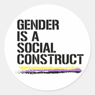 Geslacht is een sociaal bouwwerk ronde sticker