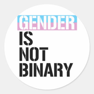 Geslacht is niet binair ronde sticker