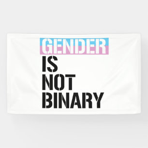Geslacht is niet binair spandoek