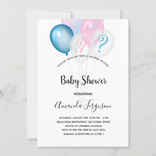 Geslacht laat baby shower blauw roze meisje zien kaart